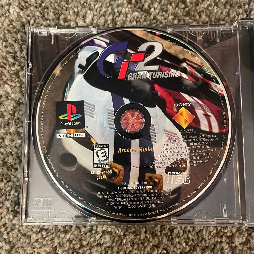 Gran Turismo 2 (Sony PlayStation 1, 1999) complete in box, black label